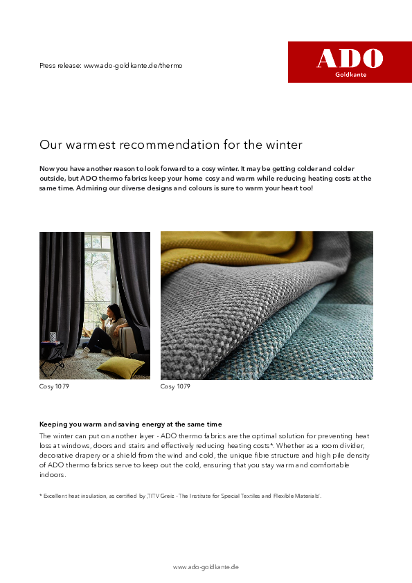 Product Highlight - Thermo Fabrics